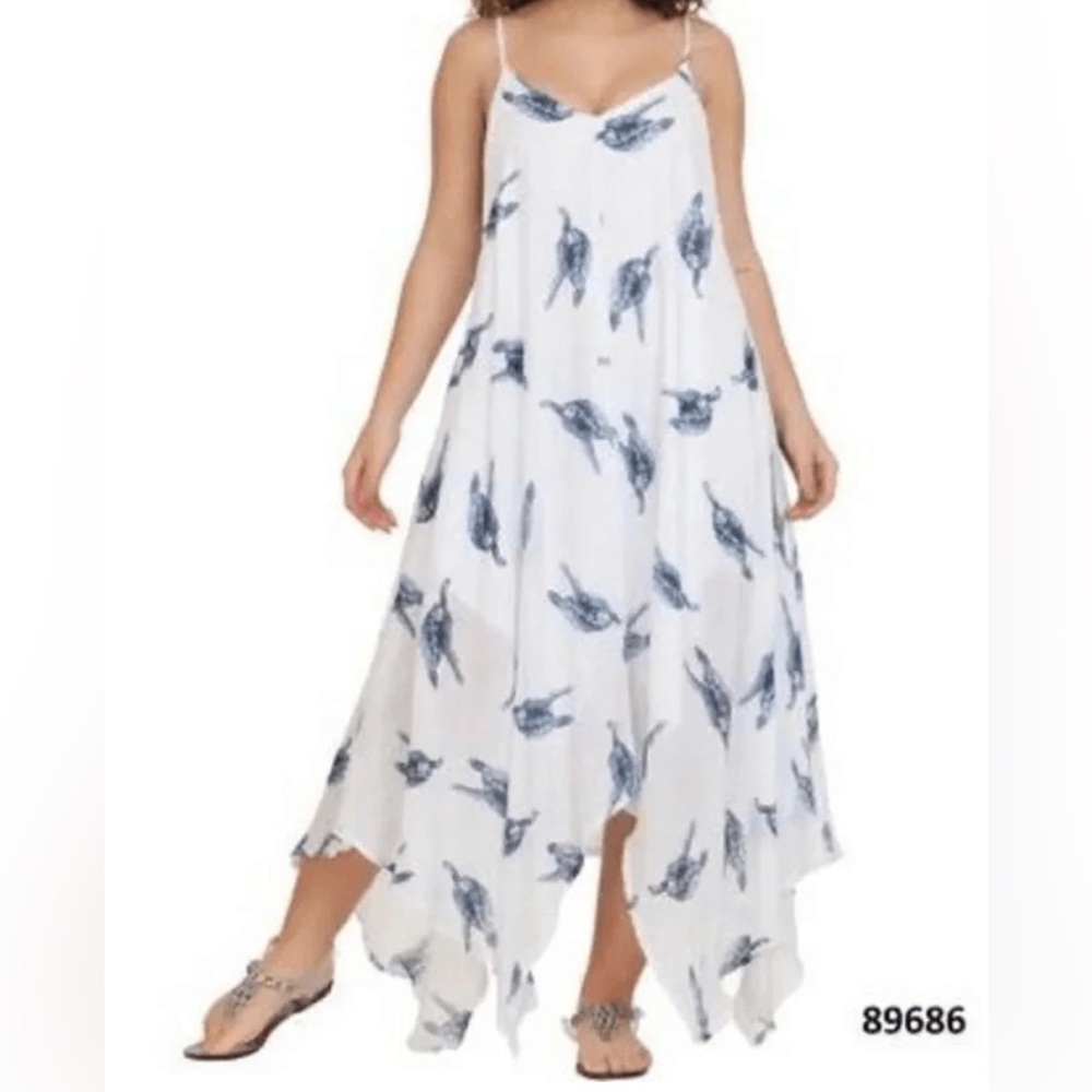 Beachy Sea Turtle Print Sundress